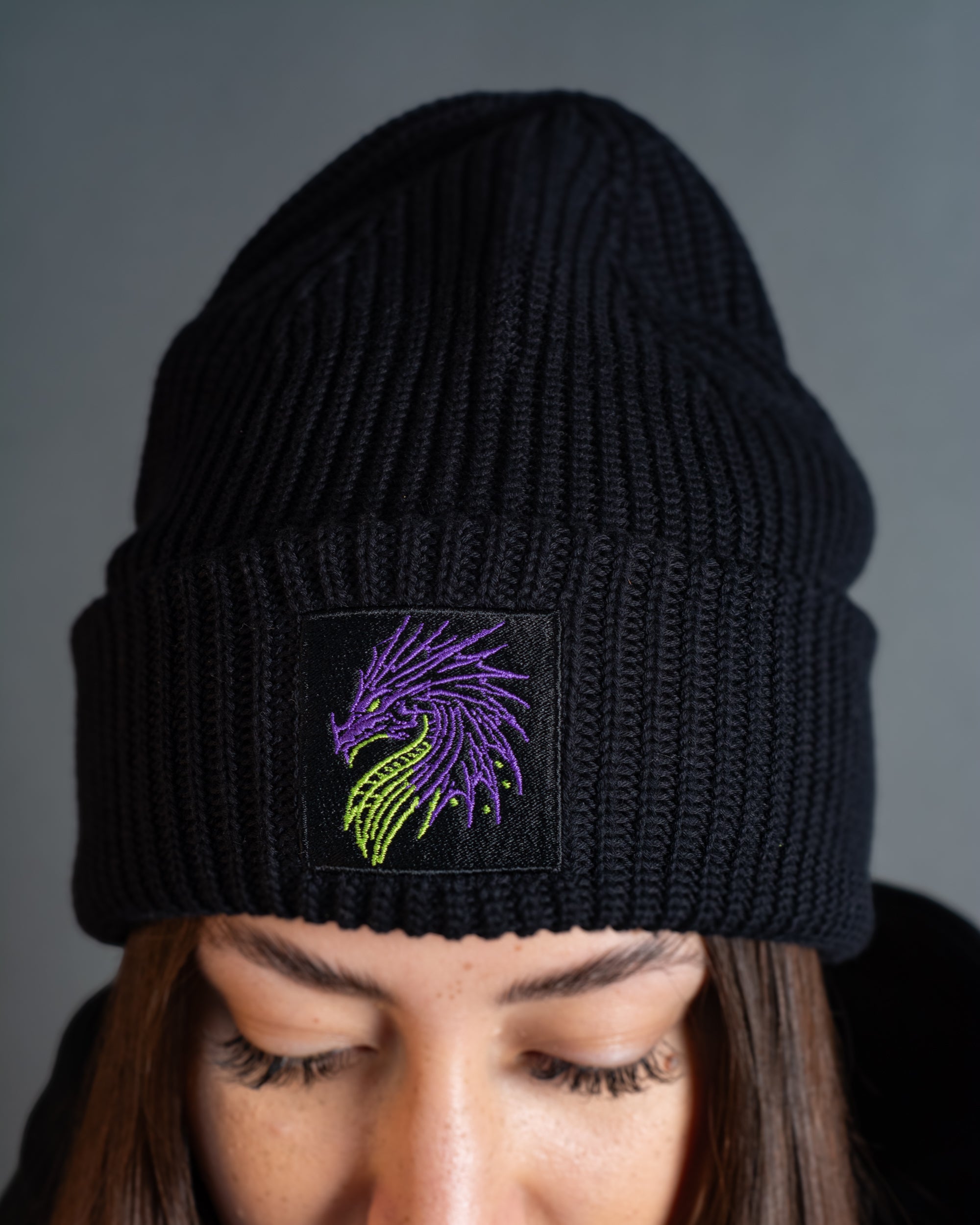 Beanie "Dragon" Heavy Rip black