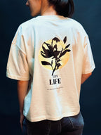 T-Shirt cropped "Mondschein Magnolie"