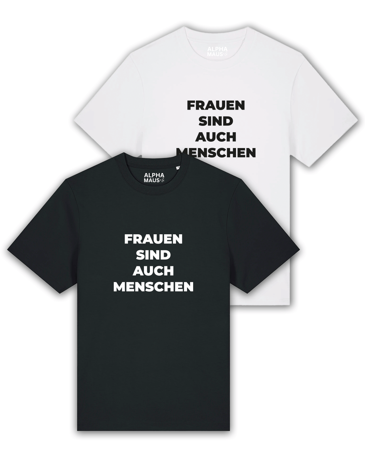 T-Shirt "Frauen sind auch Menschen" oversized