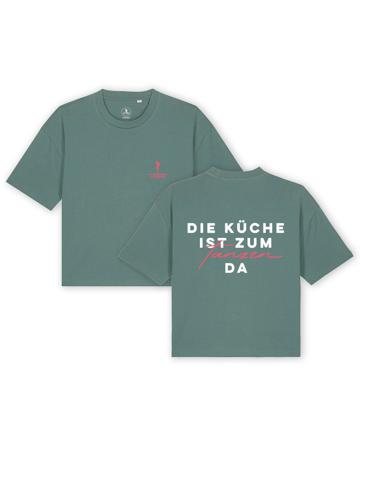 Cropped T-Shirt "Die Küche ist zum Tanzen da"